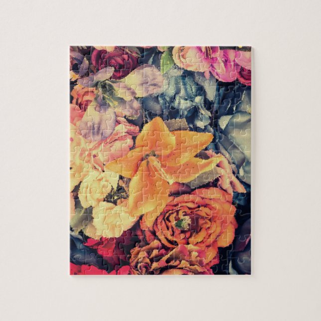 Mosaico Flores de Outono Quebra-cabeça (Vertical)