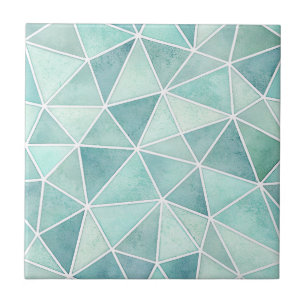 Mosaico Geométrico Água Pálida – Polígono