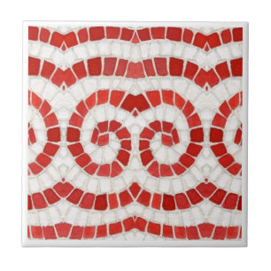 MOSAICO IÔNICO VERMELHO Azulejo Cerâmico Quadrado 