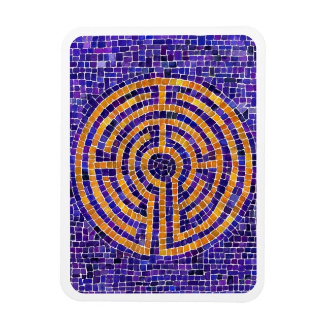 Mosaico Labirinto 3x4 Ímã Flexível - Branco (Vertical)