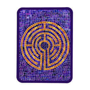 Mosaico Labirinto 3x4 Ímã Flexível - Roxo