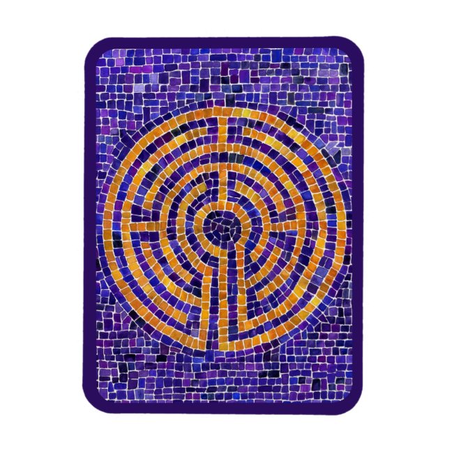 Mosaico Labirinto 3x4 Ímã Flexível - Roxo (Vertical)