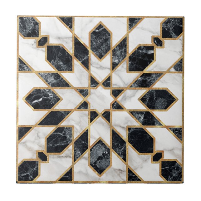Mosaico marmorense preto e branco (Frente)