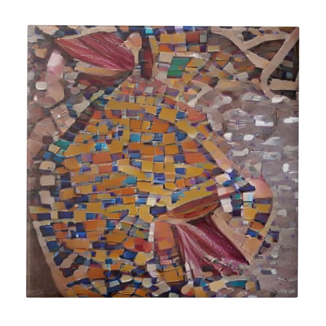 Mosaico marroquino colorido arte geométrica (Frente)