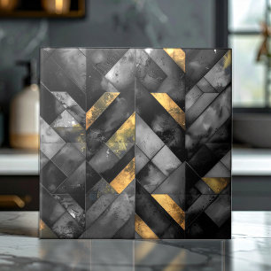 Mosaico Moderno Temperamental Preto ID1185