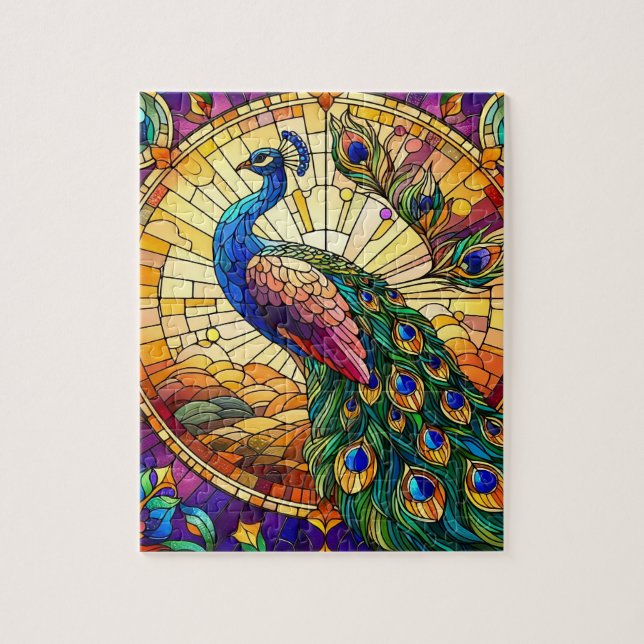 Mosaico Peacock Quebra-cabeça (Vertical)