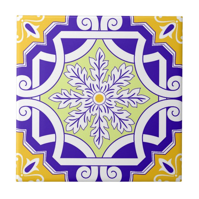 Mosaico Rosa Português Mediterrâneo  (Frente)