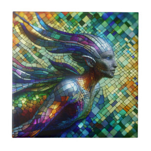 Mosaico Sereia virada para a direita