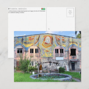 Mosaico Soviético, Sukhum, Abkhazia Cartão Postal