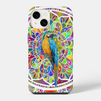 Mosaico Tropical – Mandala de Arara Azul e Amarela