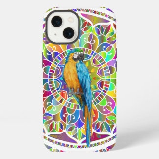 Mosaico Tropical – Mandala de Arara Azul e Amarela