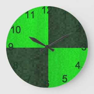 Mosaico Verde Dois Tonelado, Relógio de Parede Gr