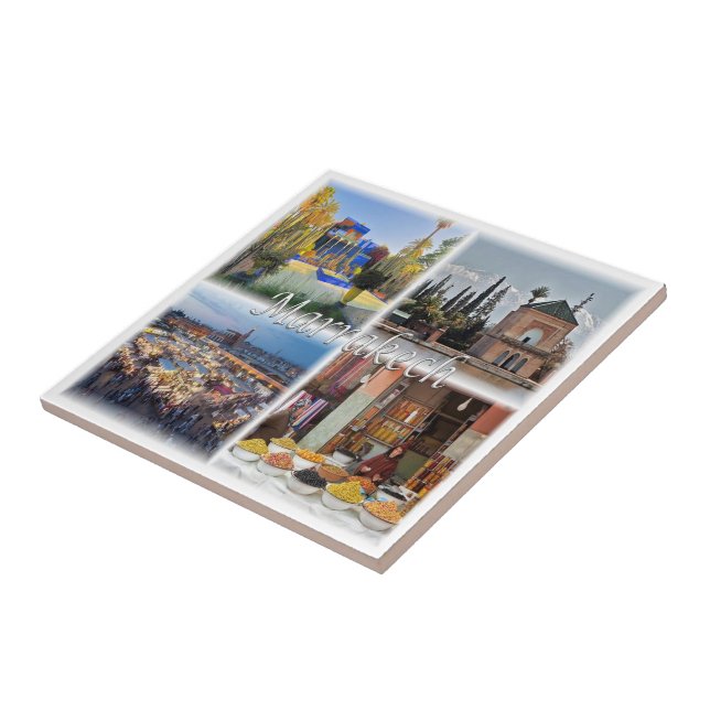 mosaico zMA017 MARRAKECH, Marrocos, África, (Lateral)