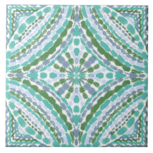 Mosaicos de Casa Azul-Mediterrânica pintados