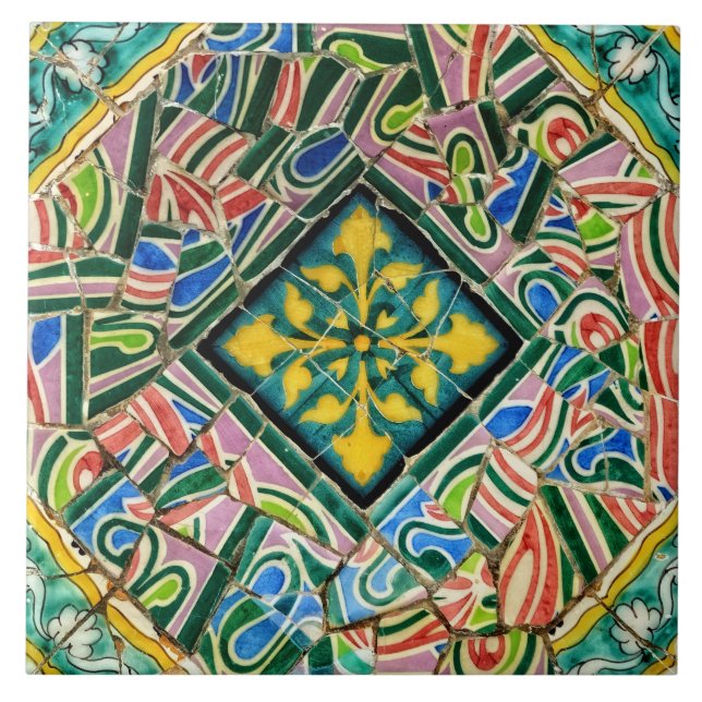 Mosaicos de Guell do parque (Frente)