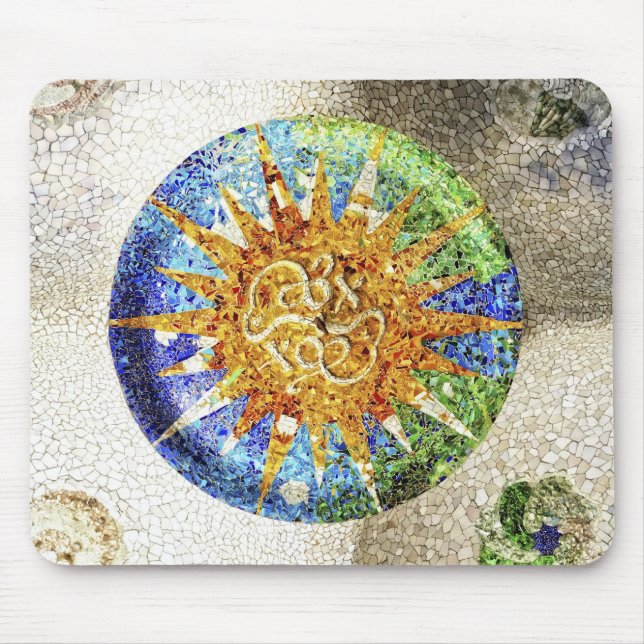 Mosaicos de Park Guell Mousepad (Frente)