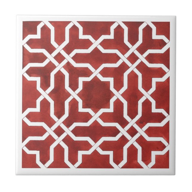 Mosaïque andalouse rouge ALHAMBRA (Frente)