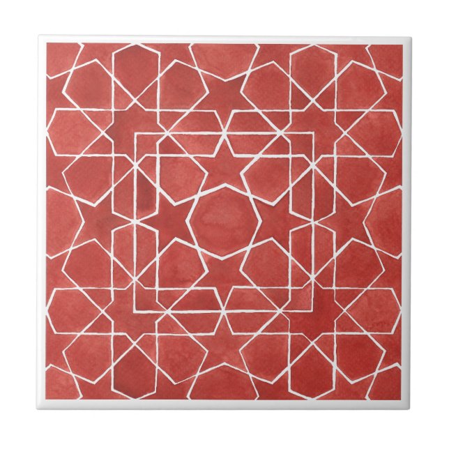 Mosaïque marocaine rouge ROSETTE (Frente)