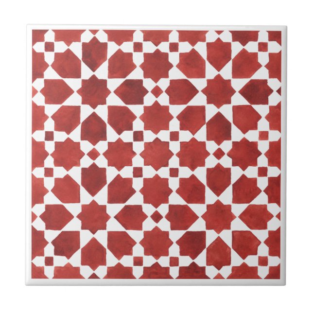 Mosaïque marocaine rouge ROSETTE (Frente)