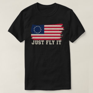 mosca da camisa da bandeira de Betsy Ross da