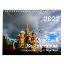 Moscou & Rua. Petersburgo. Calendário 2022