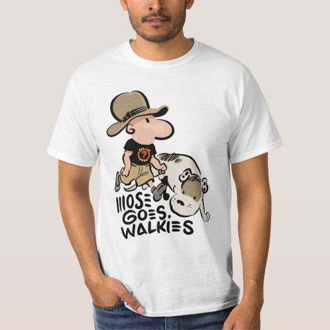Mose Goes Walkies Camiseta (Frente)