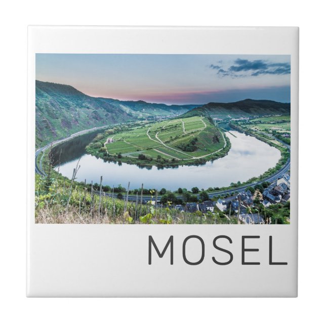 Moselle Calmont Loop Bremm Sunset River Souvenir (Frente)