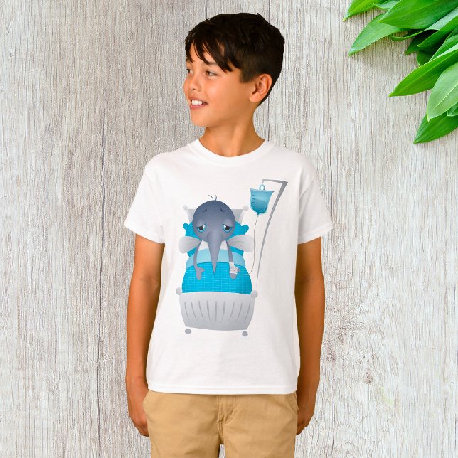 Mosquito Doente Na Camisa T Hospital (Criador carregado)
