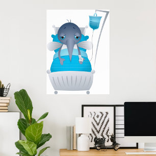 Mosquito Doente No Hospital Poster