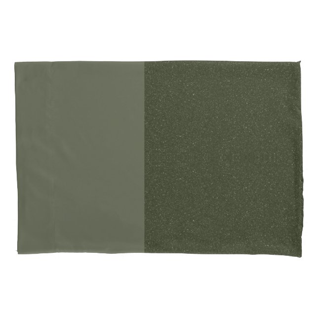 Moss Green Texture Split Pillowcase - Personalizar (Frente)