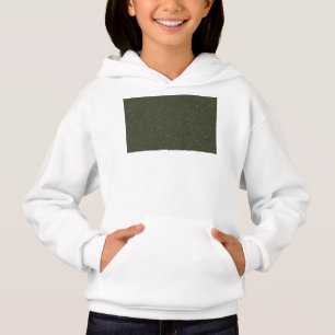 Moss Green Textuturado Crianças Pullover Hoodie (P