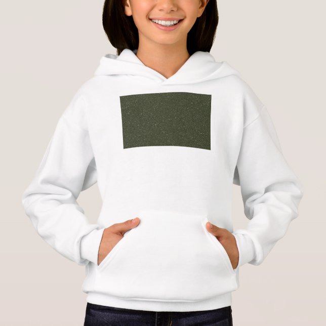 Moss Green Textuturado Crianças Pullover Hoodie (P (Frente)