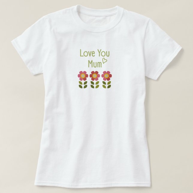 Mossy Bloom - Camiseta Floral Dia de as mães (Frente do Design)