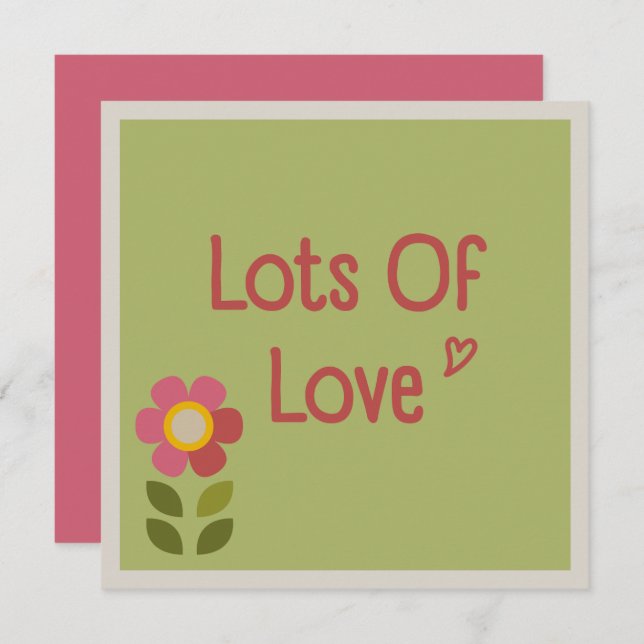 MOSSY BLOOM - Cartão de Convite Floral para Dias d (Frente/Verso)