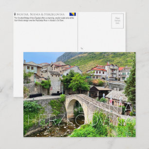Mostar, Bósnia e Herzegovina Cartão Postal de Viag