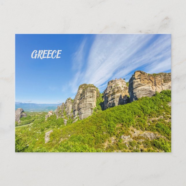 Mosteiro de Meteora Cartão Postal – Viagens Grécia (Frente)