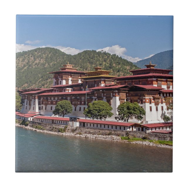 Mosteiro de Punakha Dzong - Butão, Ásia (Frente)