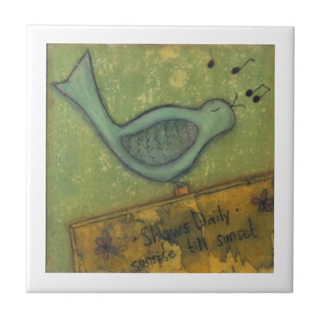 Mostra Azulejo cerâmico de 4" diários (Frente)