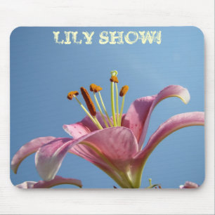 MOSTRA DE LÍRIOS! mousepad Rosa Flores de Copo-de-