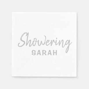 Mostrando os guardanapos da Mãe em Prata e Branco