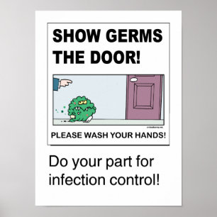 Mostre a germes o poster da porta