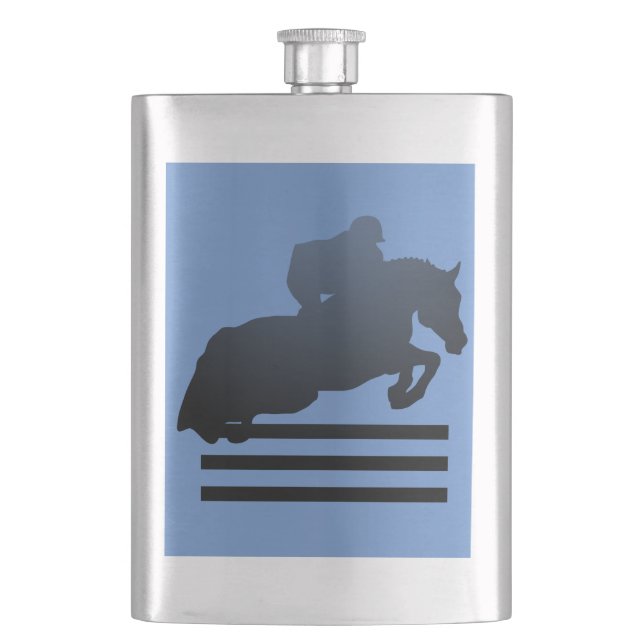 Mostre o jumper limpando um obstáculo. Cantil (Frente)