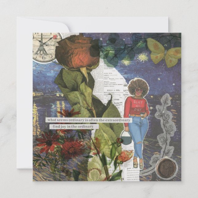 Mostre seu Cartão de Saudação Plana para o Dia (Frente)