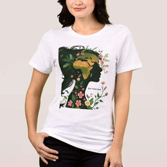 Mother Earth Woman Silhouette – Floral Nature Godd (Frente)