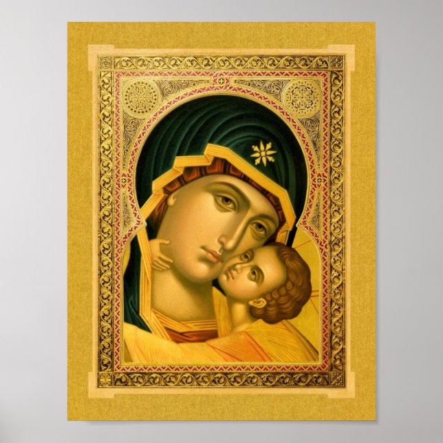 Mother of God Glykophilousa – Icon Poster (Frente)