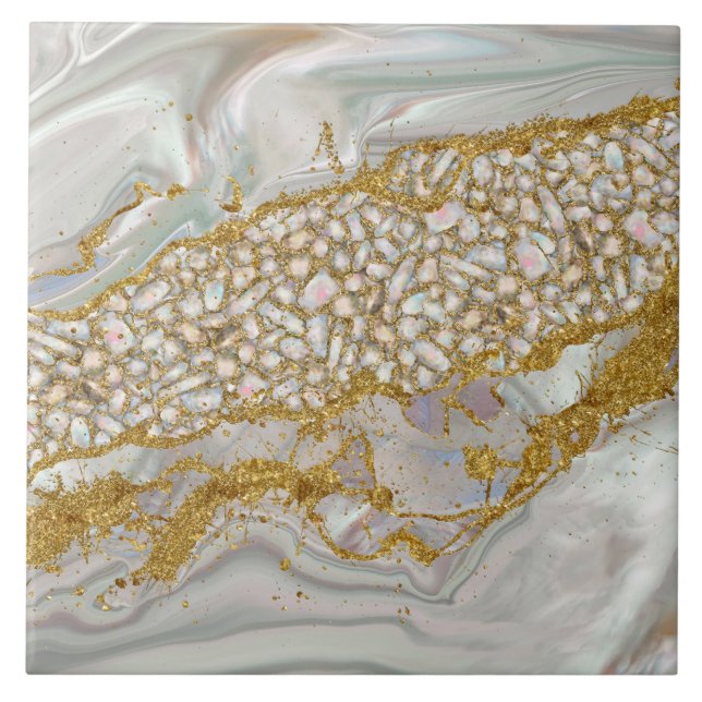 Mother of pearl and gold Abstract (Frente)