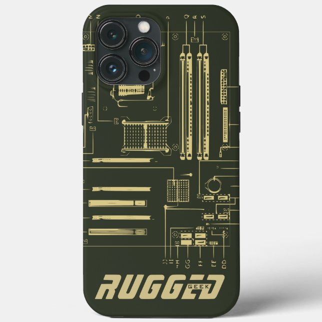 Motherboard Tech GEEK verde e ouro RUGGGG (Verso)