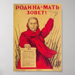 Motherland chama poster de propaganda WW2