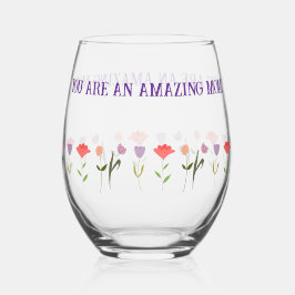 Mother's Day Glass with Warm Sentimental Quote