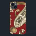 Motif Botânico Elegante com Folhagem de Tan<br><div class="desc">Um original de Ethan Harper que apresenta folhagem de bronzeado em um fundo vermelho. Este elegante motivo botânico seria um presente de excelente para qualquer um que desfrute de cores ousadas!</div>